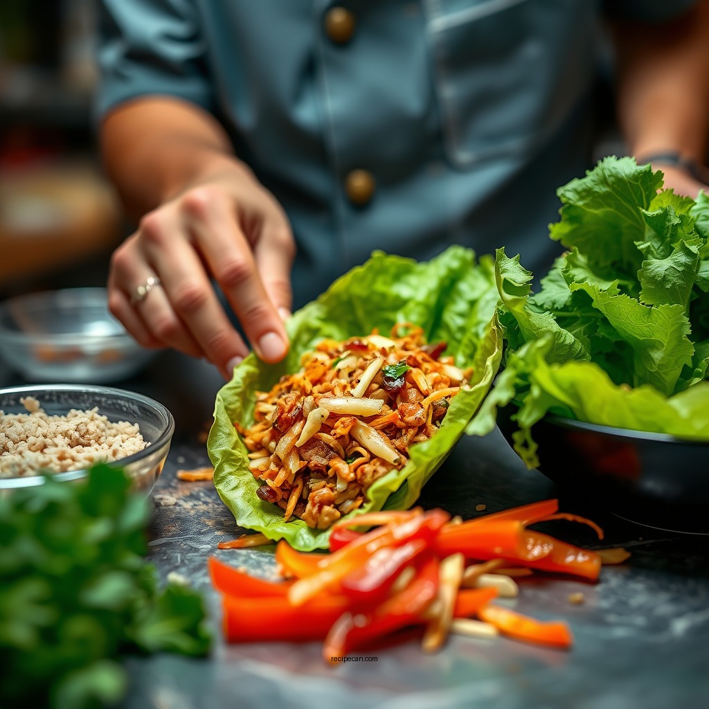 Preparing the Filling - recipe pf changs lettuce wraps