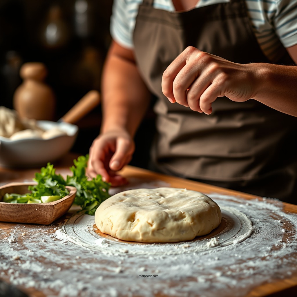 Preparing the Dough - recipe pie crust for quiche