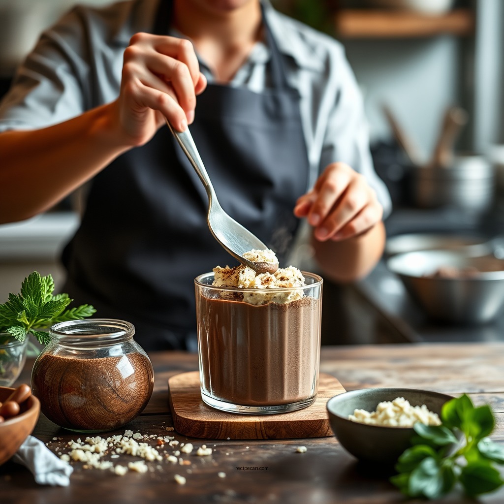 Step-by-Step Preparation - recipe tofu chocolate mousse