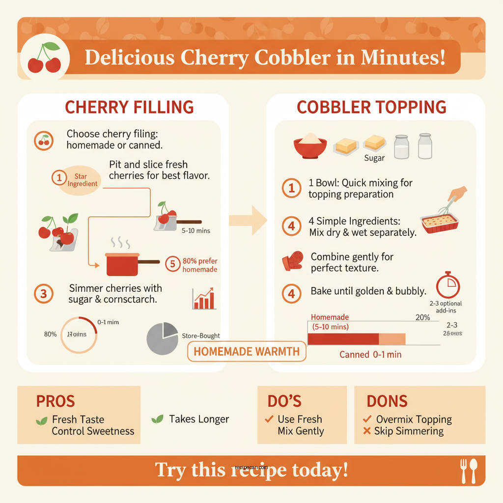recipe using cherry pie filling for cobbler - Data Infographic and Statistics