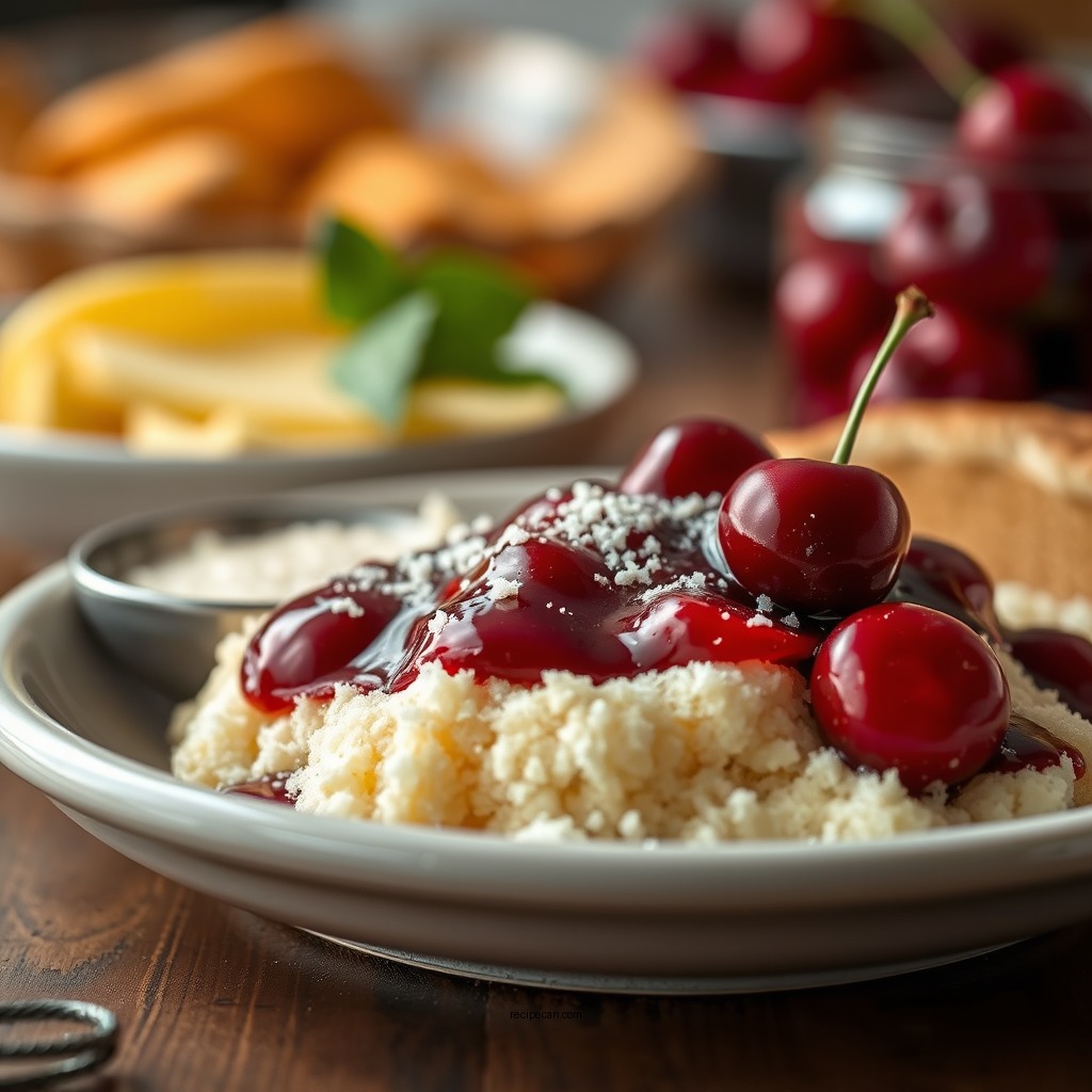 Ingredients You'll Need - recipe using cherry pie filling for cobbler