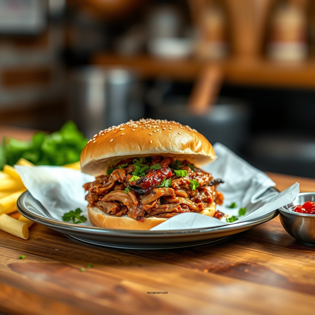 Barbecue Pulled Pork Sandwiches - recipe with barbecue sauce