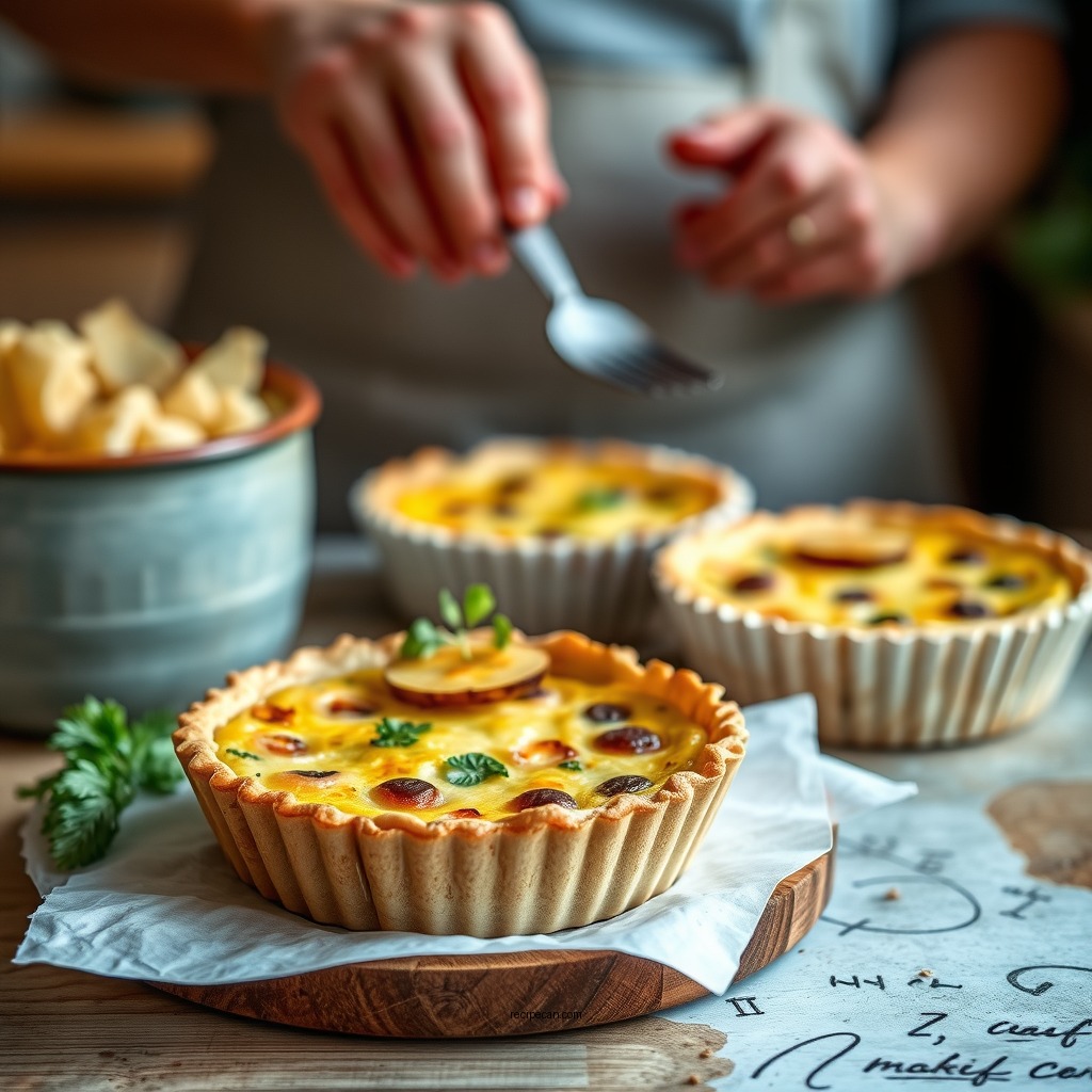 Savory Quiches and Tarts - recipe with pie crust