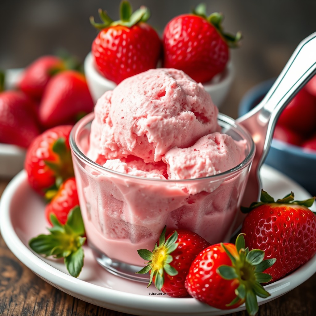 Fresh Strawberry Sorbet - recipes for cuisinart ice cream maker