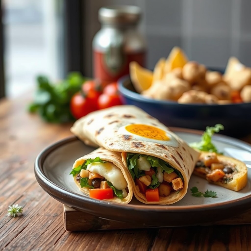 Veggie-Packed Egg Wrap - recipes for egg wraps