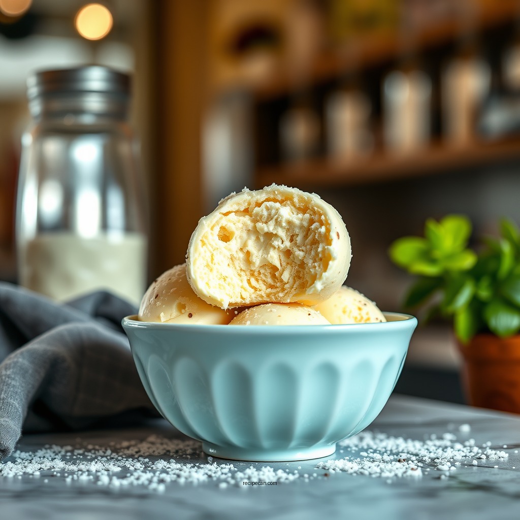 Classic Vanilla Ice Cream Balls - recipes for ice cream ball