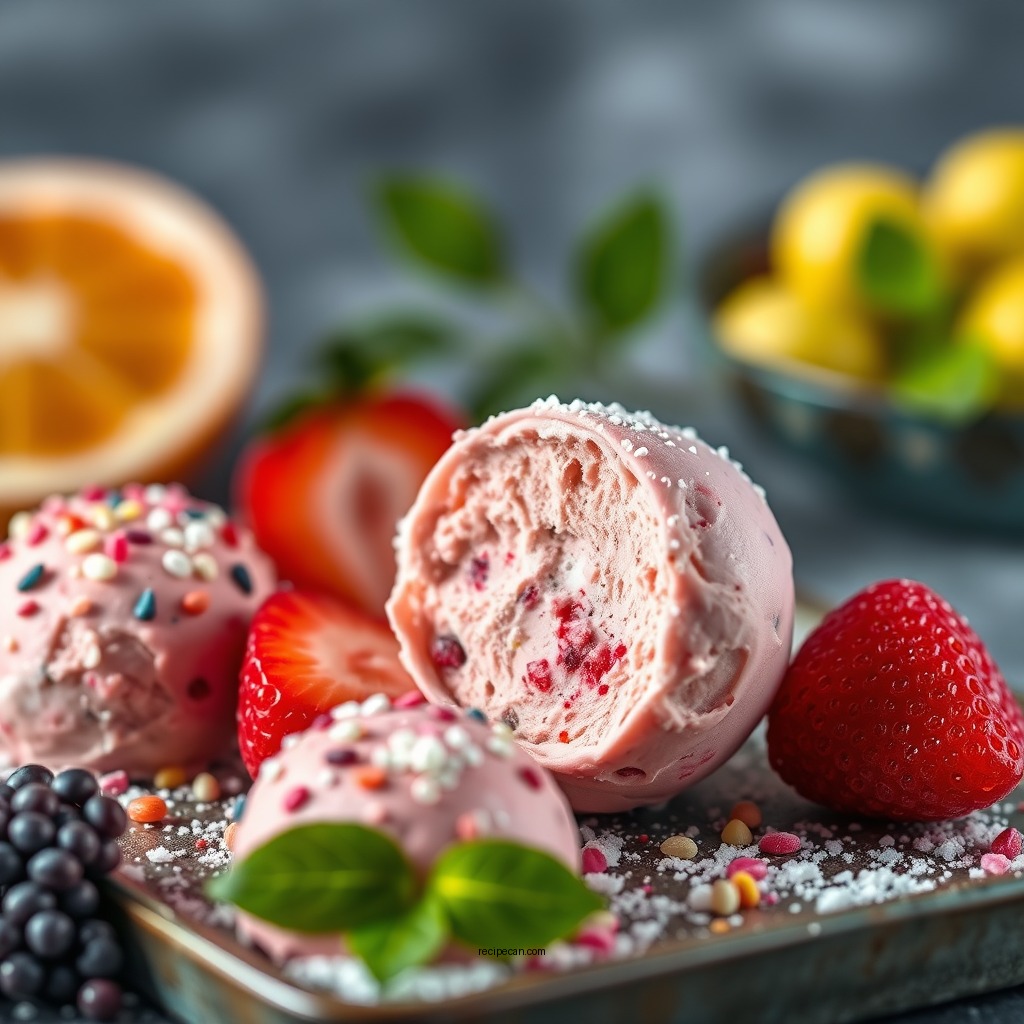 Fruity Ice Cream Balls - recipes for ice cream ball