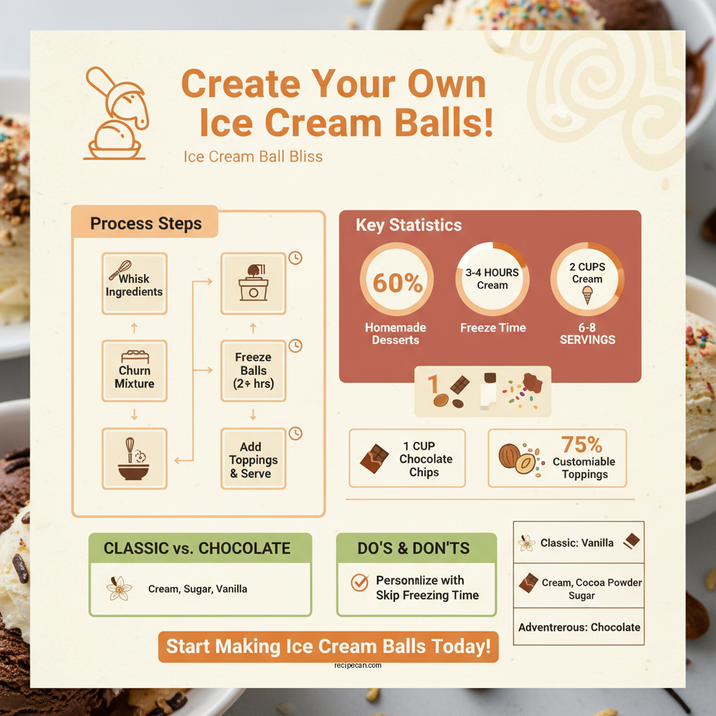 recipes for ice cream ball - Data Infographic and Statistics