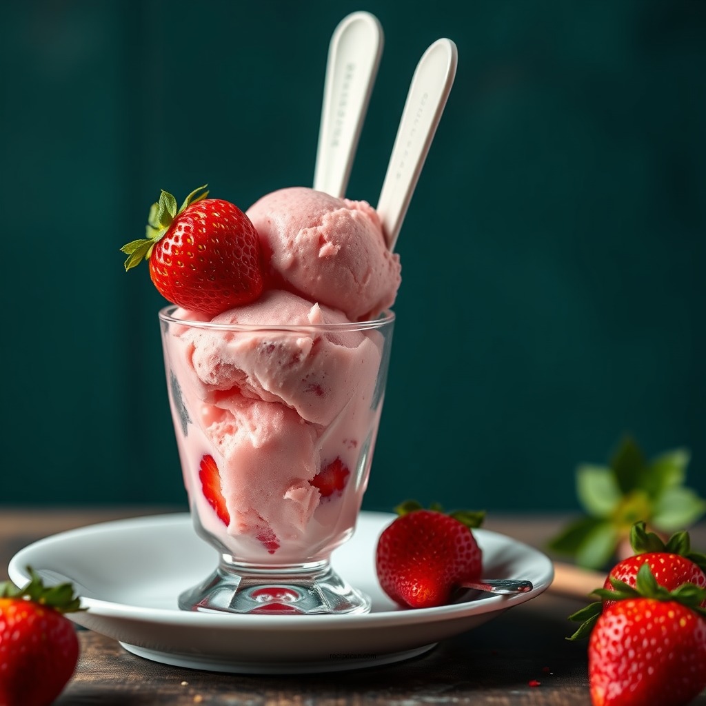 Fresh Strawberry Sorbet - recipes for krups ice cream maker