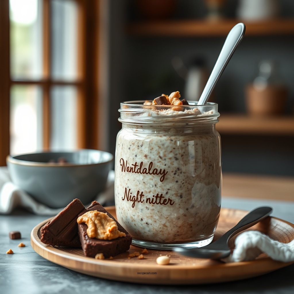 Chocolate Peanut Butter Delight - recipes for overnight oats
