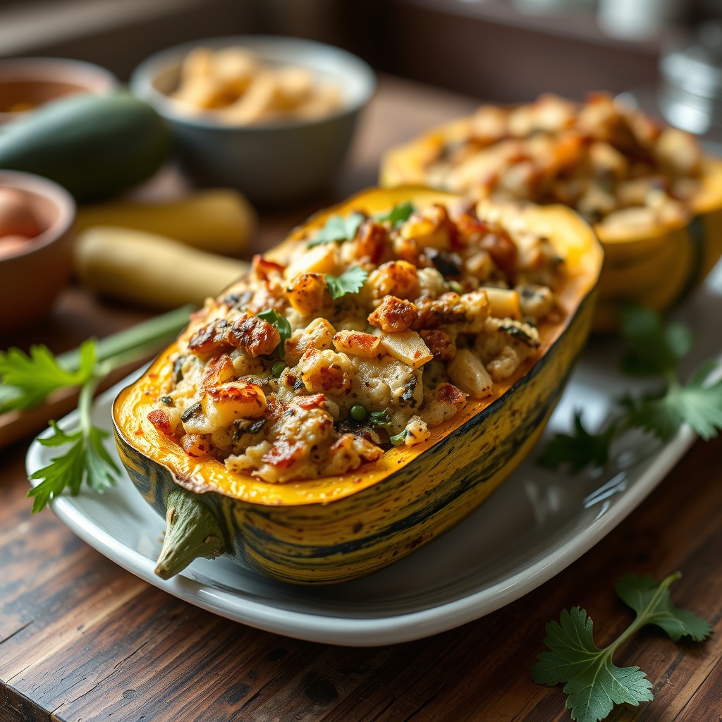 Classic Stuffed Summer Squash - recipes for summer squash