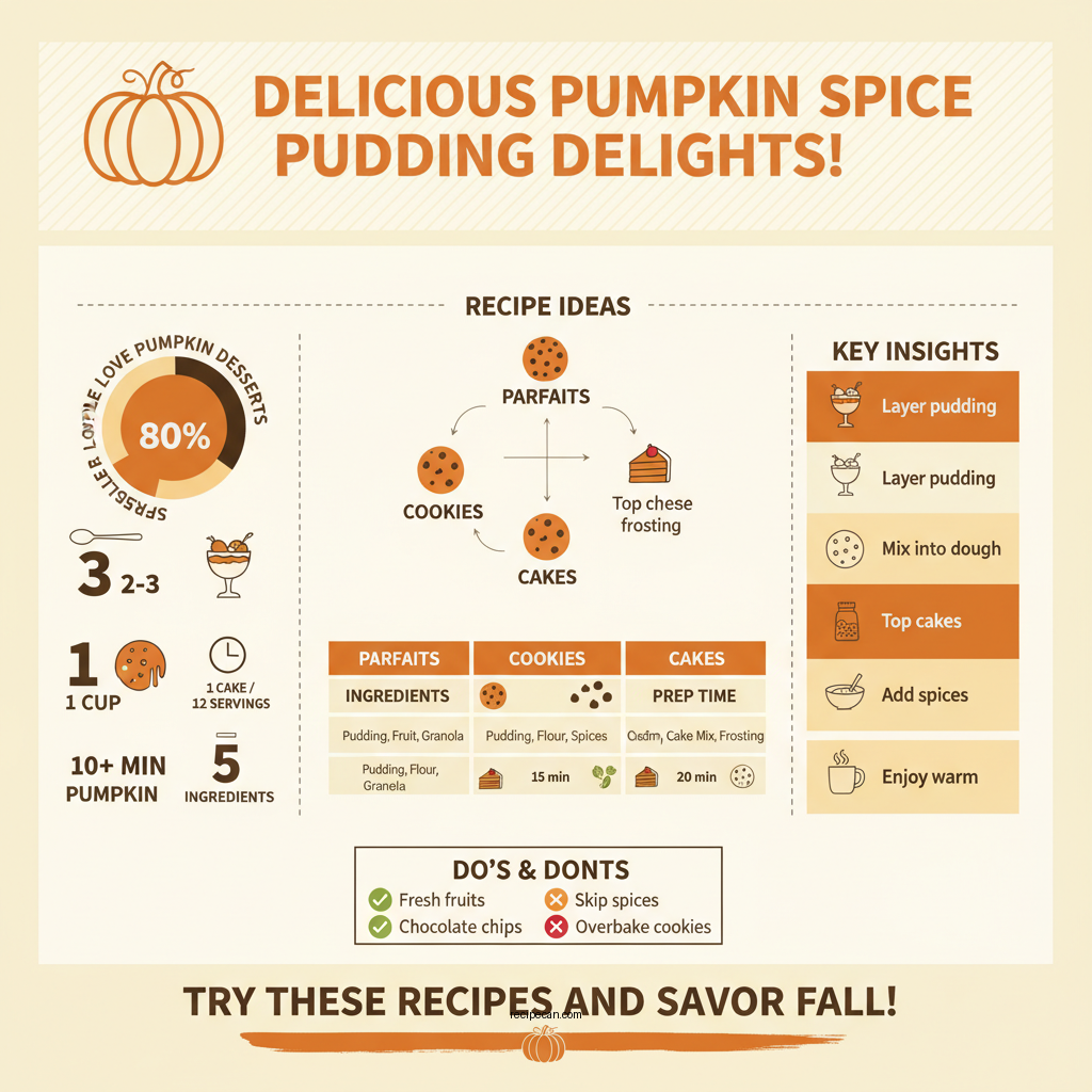 recipes using pumpkin spice pudding - Data Infographic and Statistics