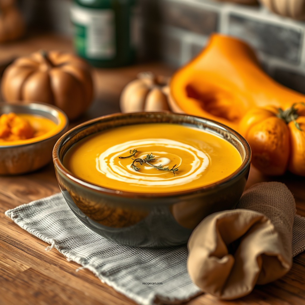 Creamy Roasted Butternut Squash Soup - recipes with roasted butternut squash