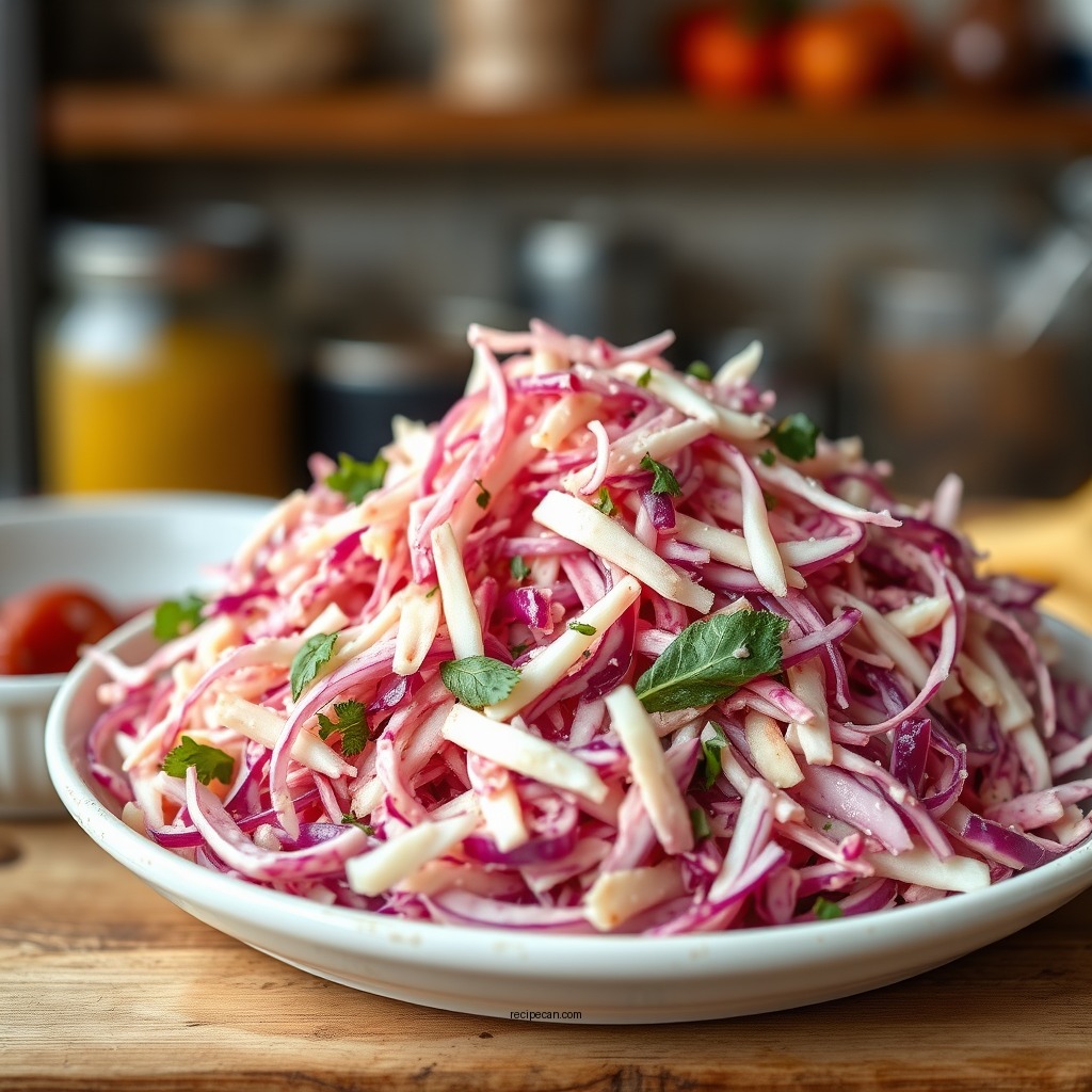 Creamy Red Cabbage Coleslaw - red cabbage coleslaw recipes
