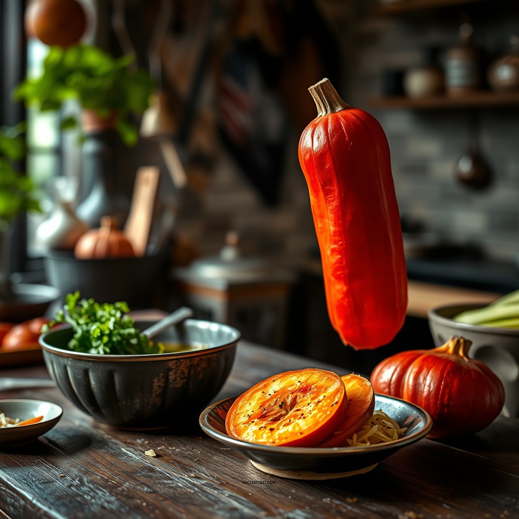 Preparing the Red Kuri Squash - red kuri squash recipe