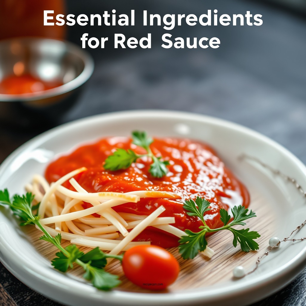 Essential Ingredients for Red Sauce - red sauce recipe