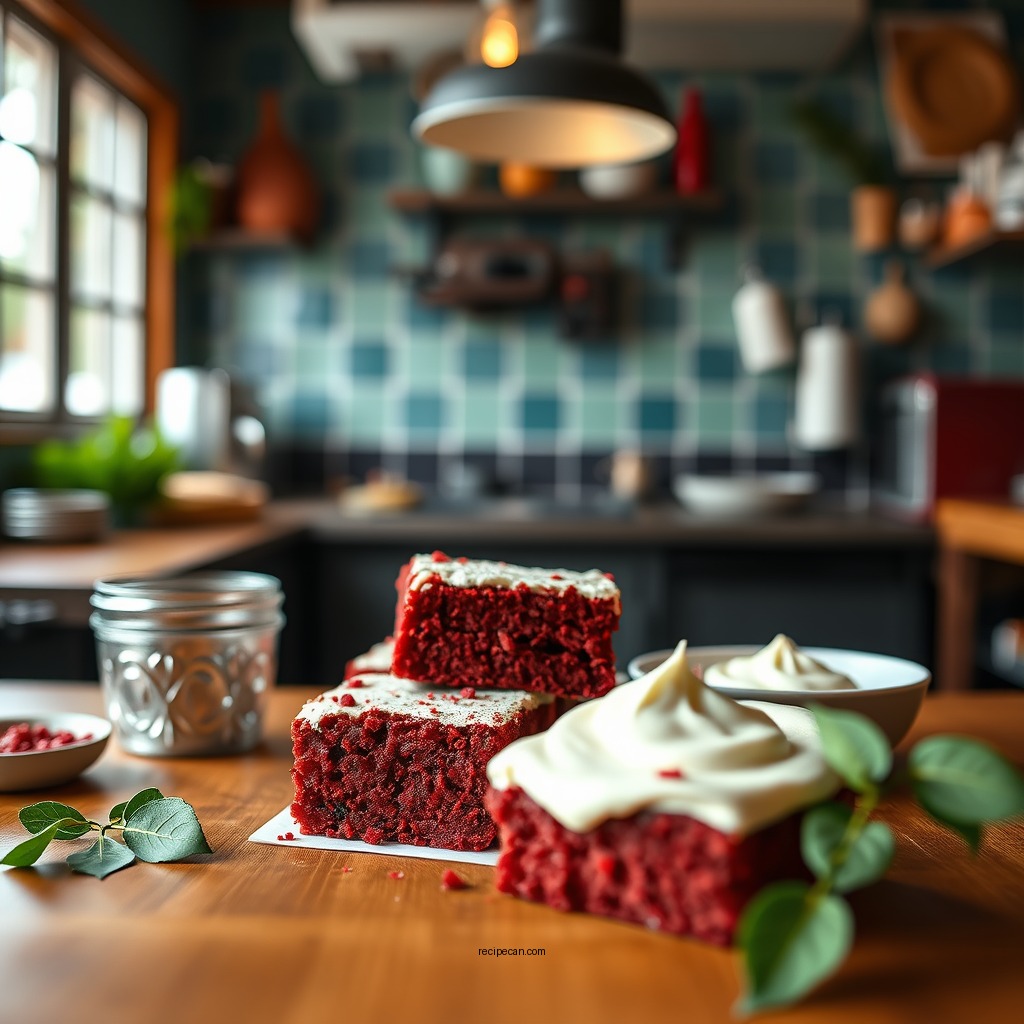 Key Ingredients for Red Velvet Brownies - red velvet brownies recipe