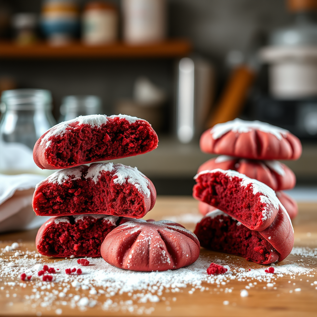Ingredients Needed for Red Velvet Cookies - red velvet cookie recipe