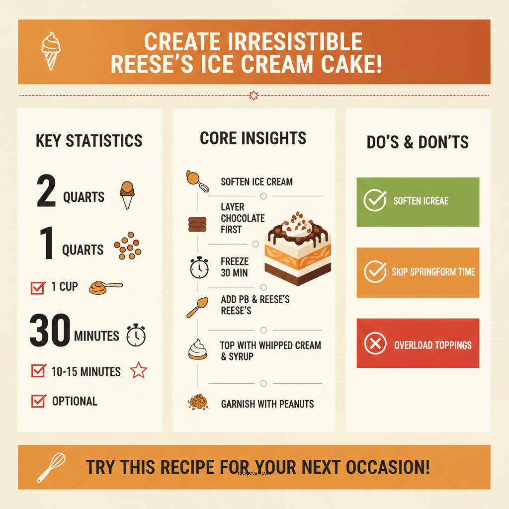 reeses ice cream cake recipe - Data Infographic and Statistics