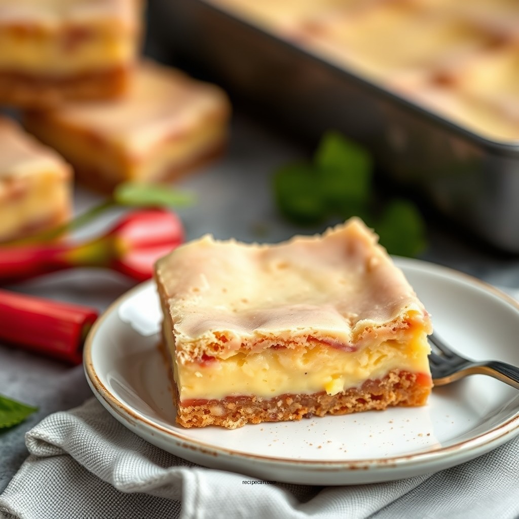 Vegan Rhubarb Custard Bars - rhubarb custard bars recipes