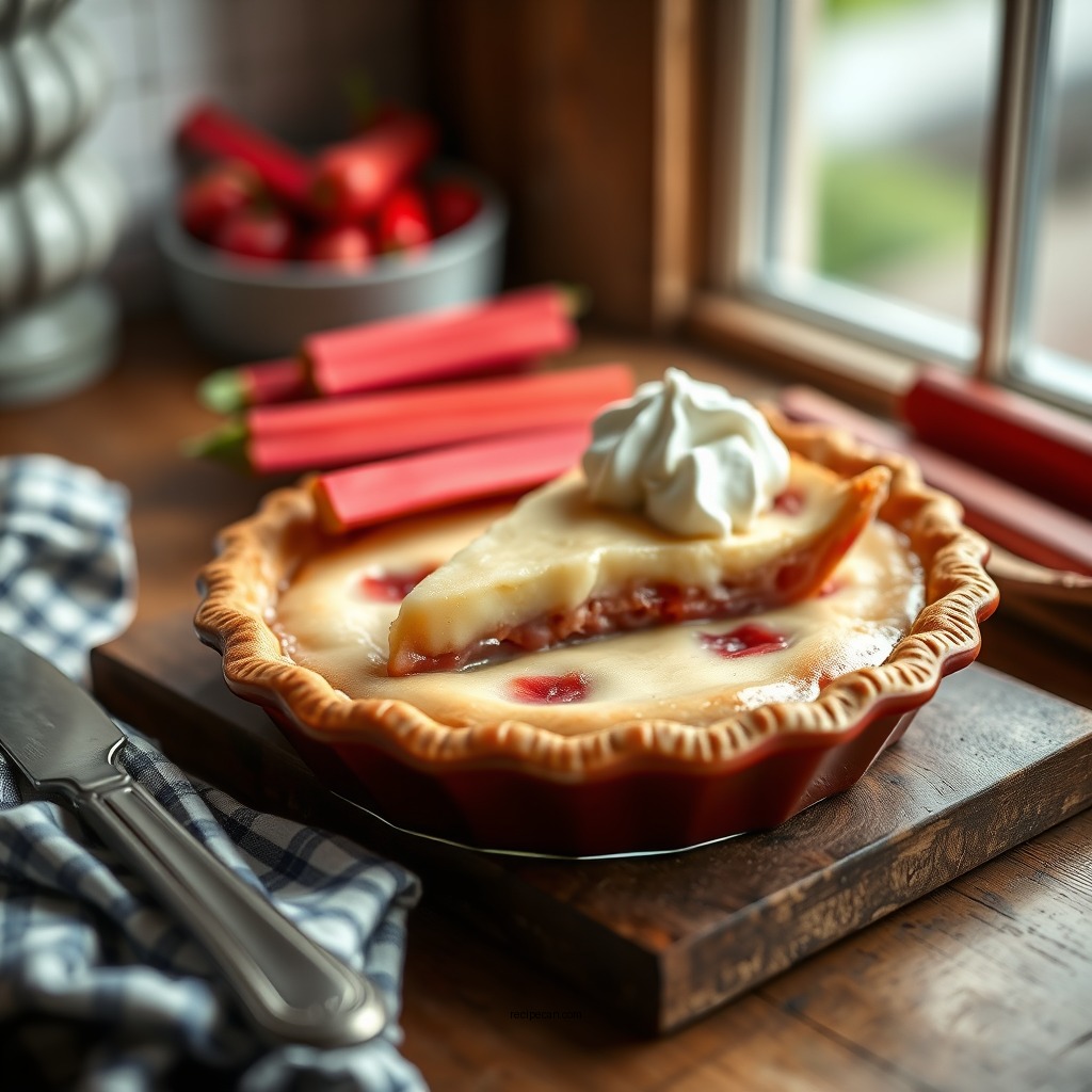 Easy One-Bowl Rhubarb Custard Pie - rhubarb custard pie recipes