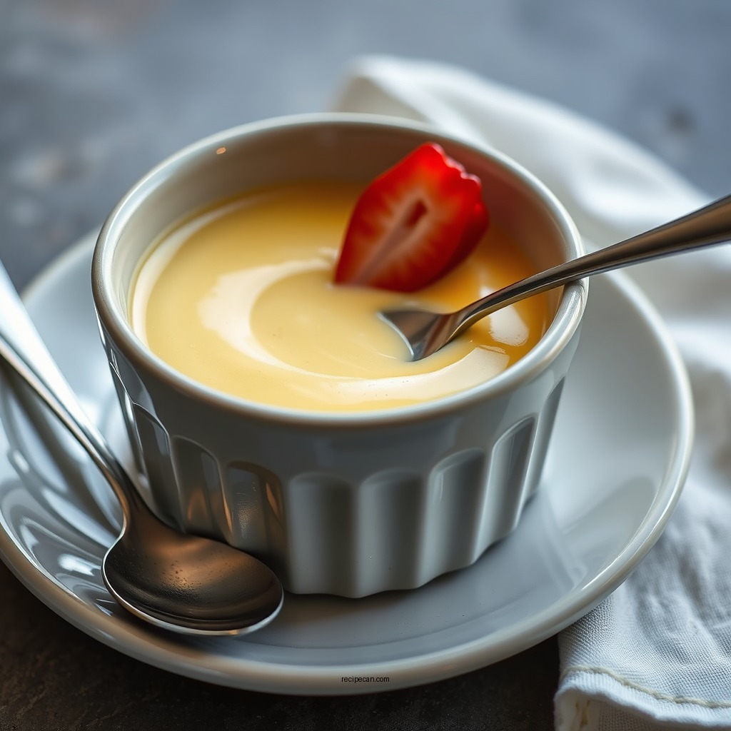Making the Custard - rhubarb custard recipe