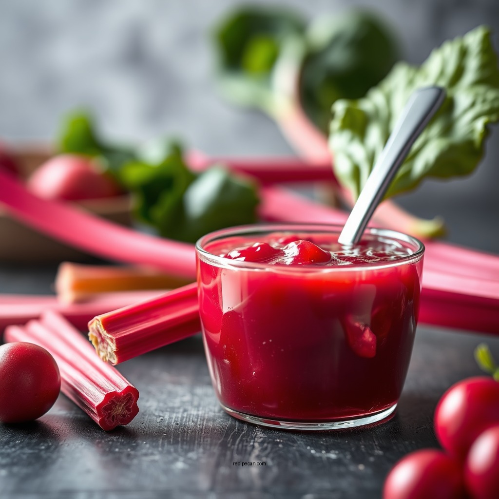 Preparing the Rhubarb - rhubarb sauce recipe