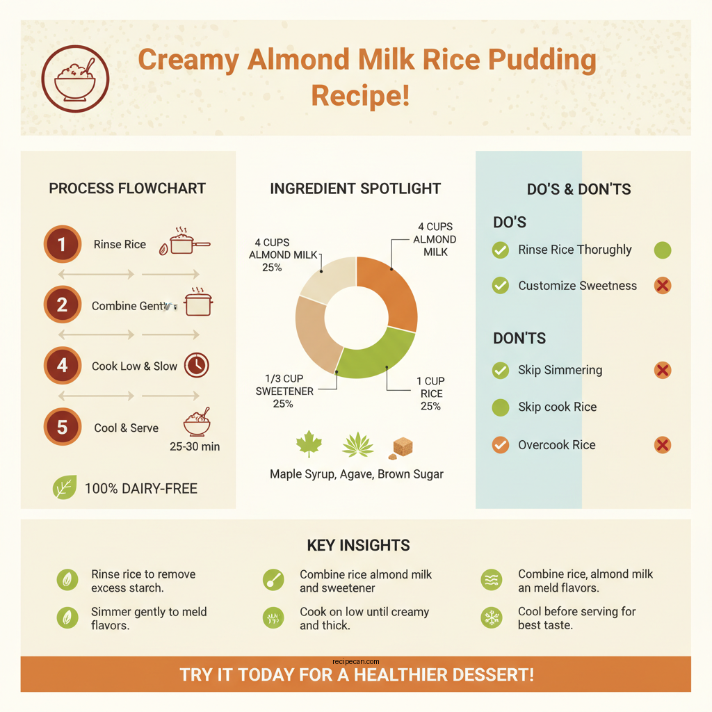 rice pudding recipe with almond milk - Data Infographic and Statistics