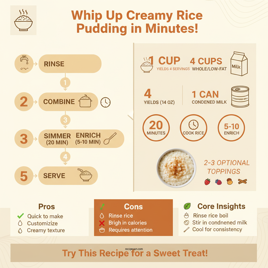 rice pudding with condensed milk recipe - Data Infographic and Statistics