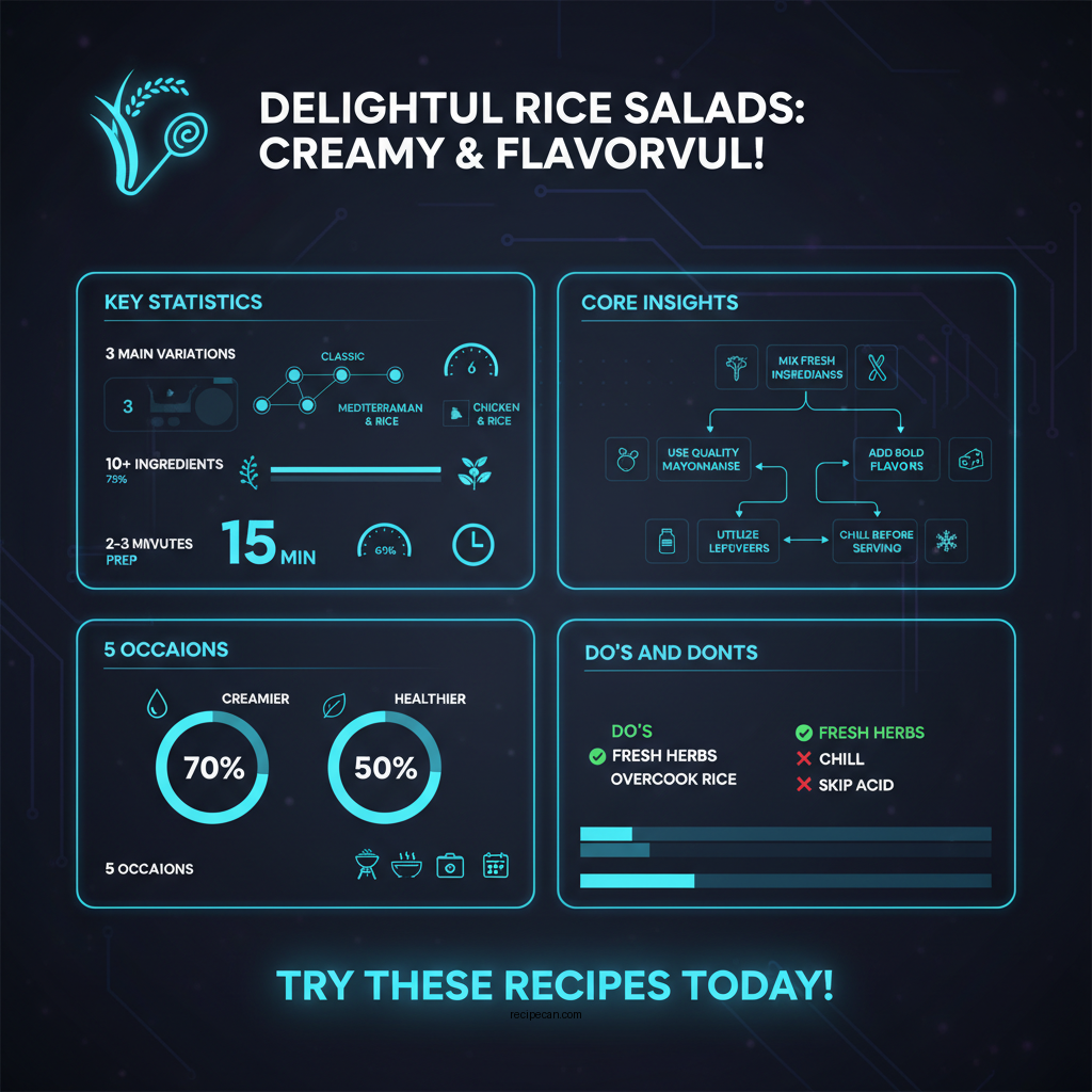 rice salad recipes with mayonnaise - Data Infographic and Statistics