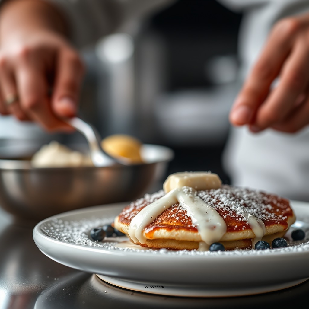 Cooking the Pancakes - ricotta pancakes recipe