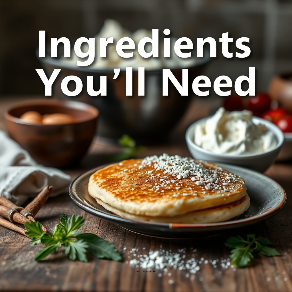Ingredients You'll Need - ricotta pancakes recipe