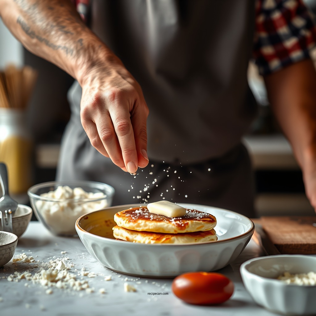 Preparing the Batter - ricotta pancakes recipe