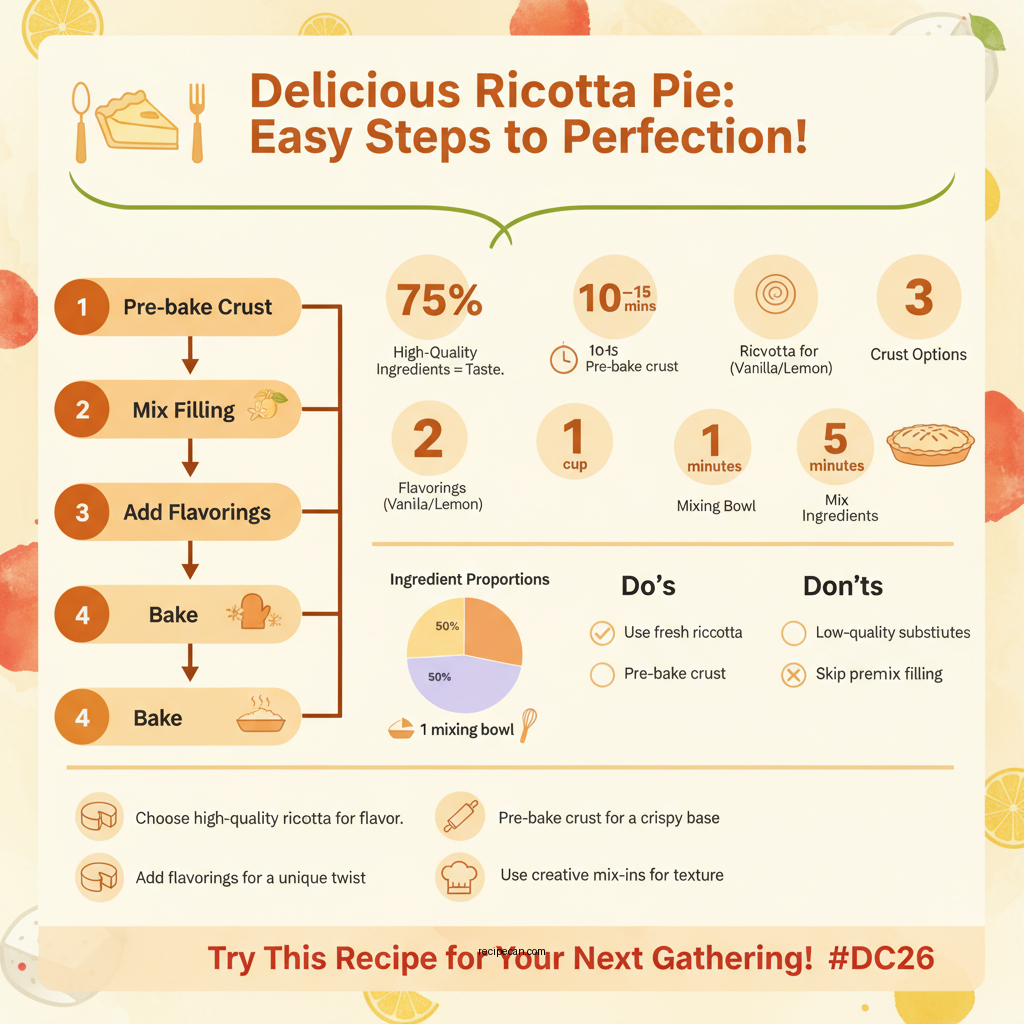 ricotta pie recipe - Data Infographic and Statistics