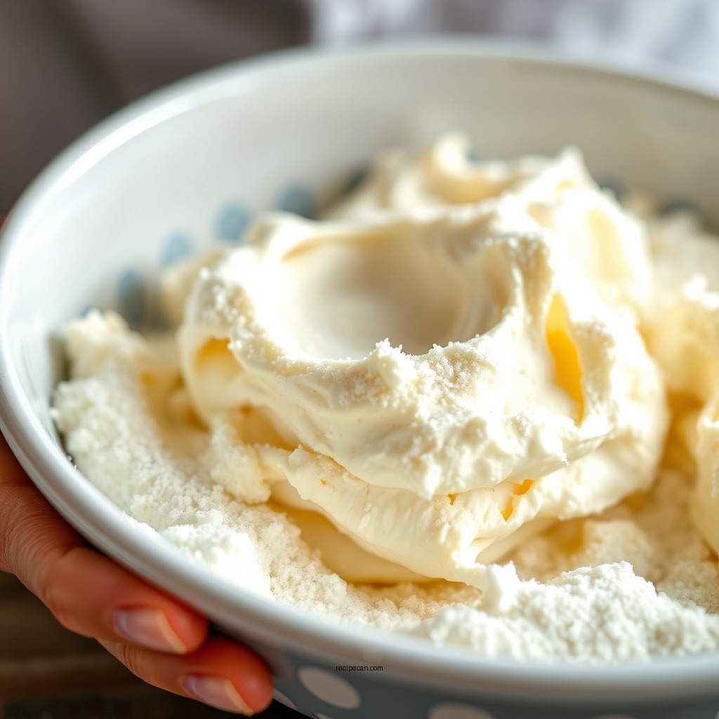 Mixing the Filling - ricotta pie recipe