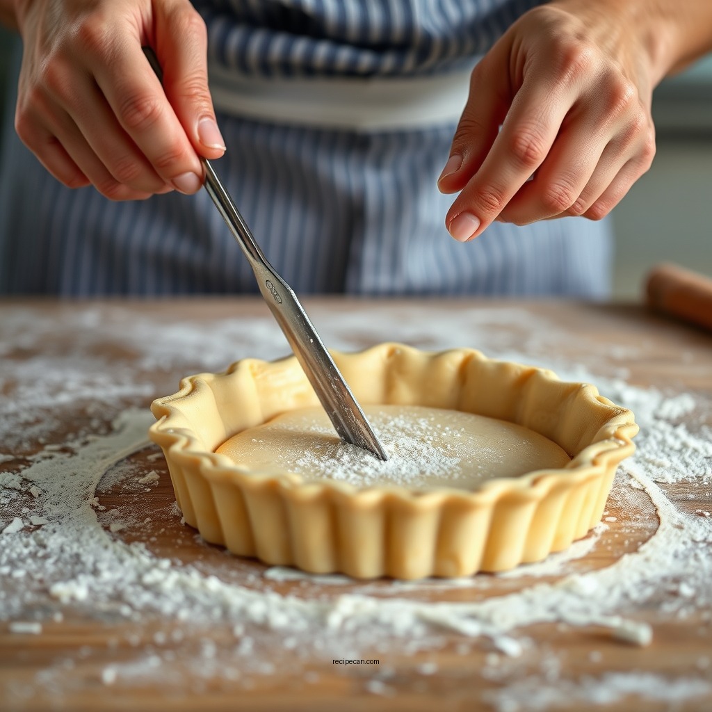 Preparing the Crust - ricotta pie recipe