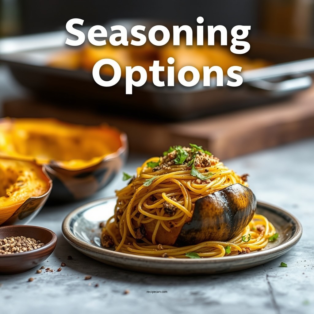 Seasoning Options - roasted spaghetti squash recipe