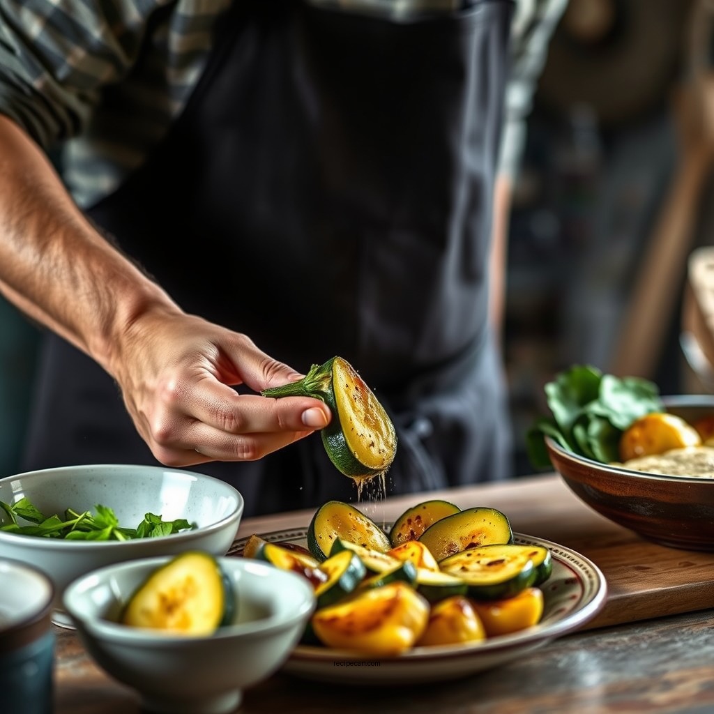 Preparation Steps - roasted zucchini and yellow squash recipe