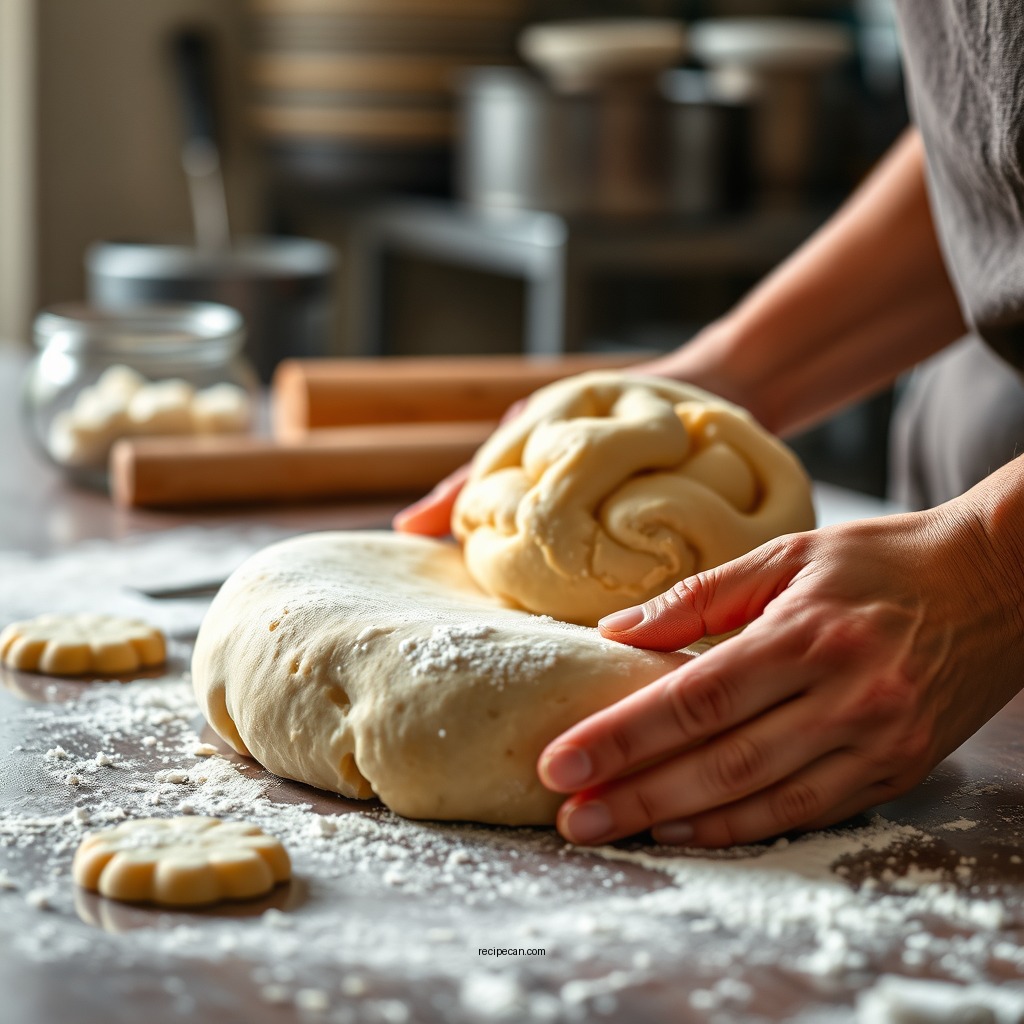 Preparing the Dough - rolled sugar cookie recipe