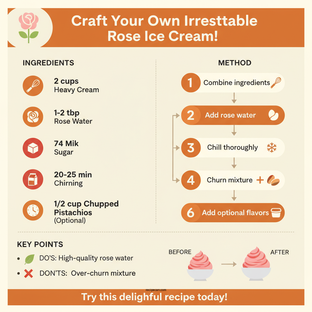 rose ice cream recipe - Data Infographic and Statistics