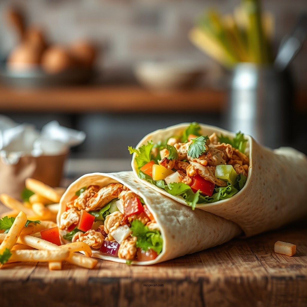 Spicy Southwest Chicken Wrap - rotisserie chicken wrap recipes