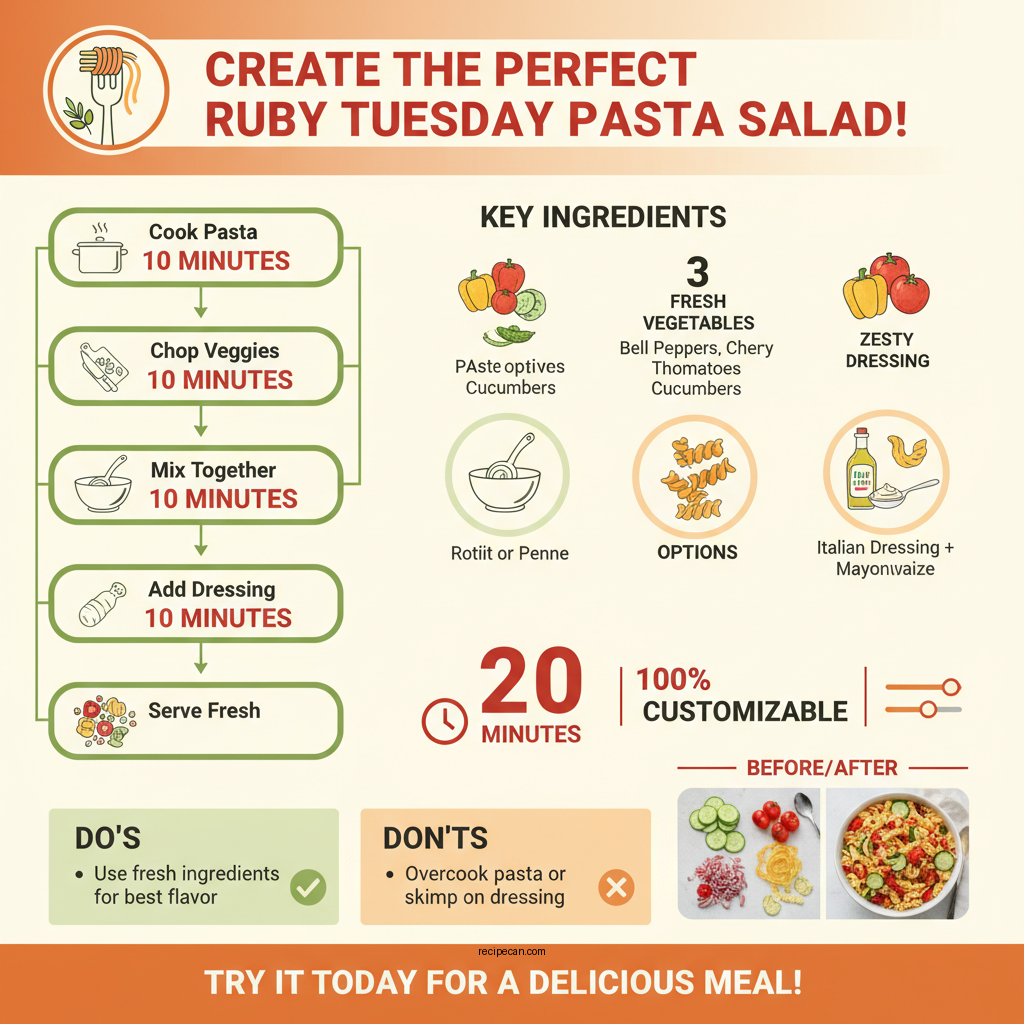 ruby tuesday pasta salad recipe - Data Infographic and Statistics
