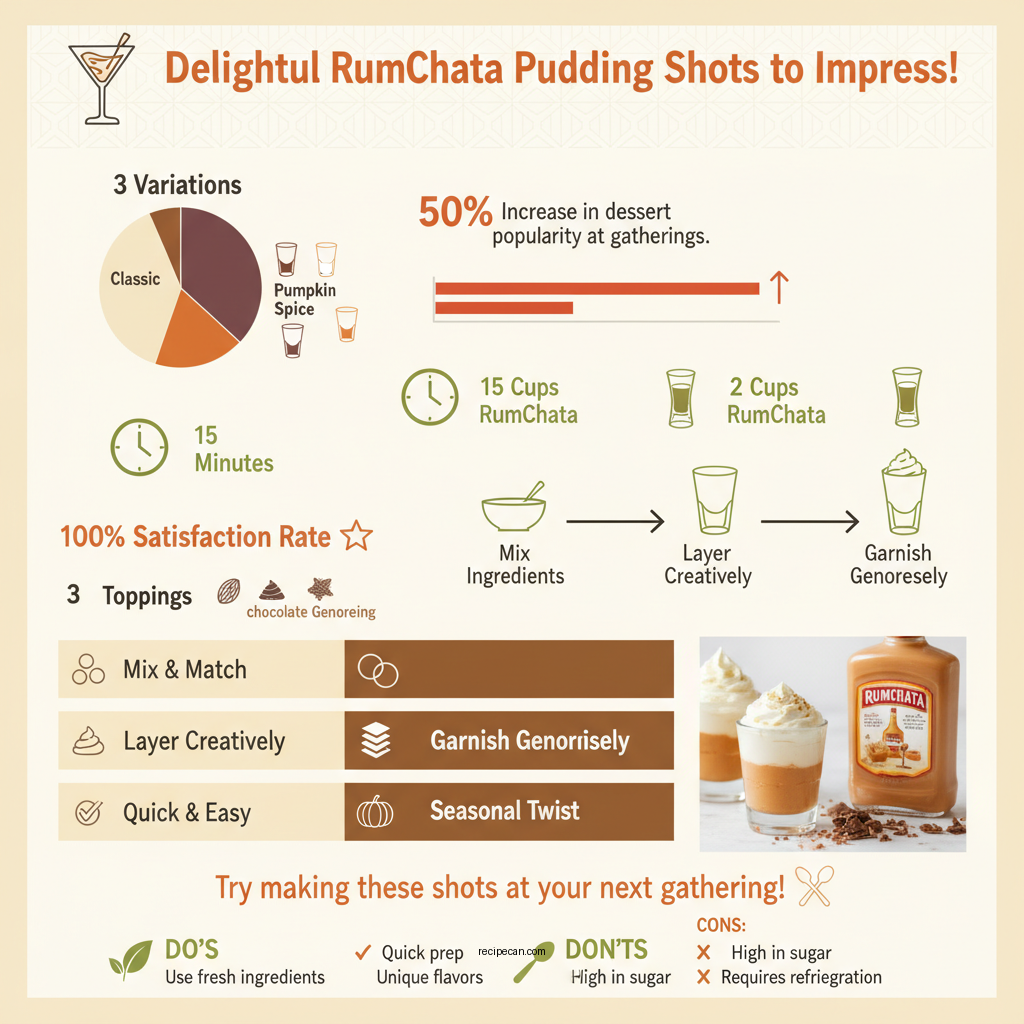 rumchata recipes pudding shots - Data Infographic and Statistics