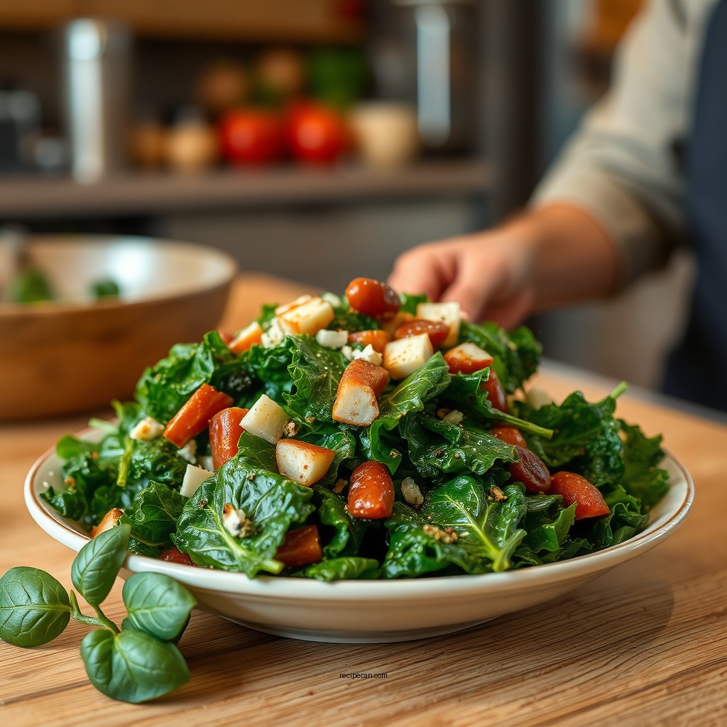 Classic Kale and Spinach Salad - salad recipes with kale and spinach