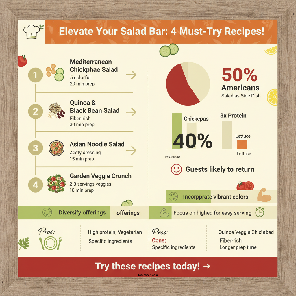 salads for salad bars recipes - Data Infographic and Statistics