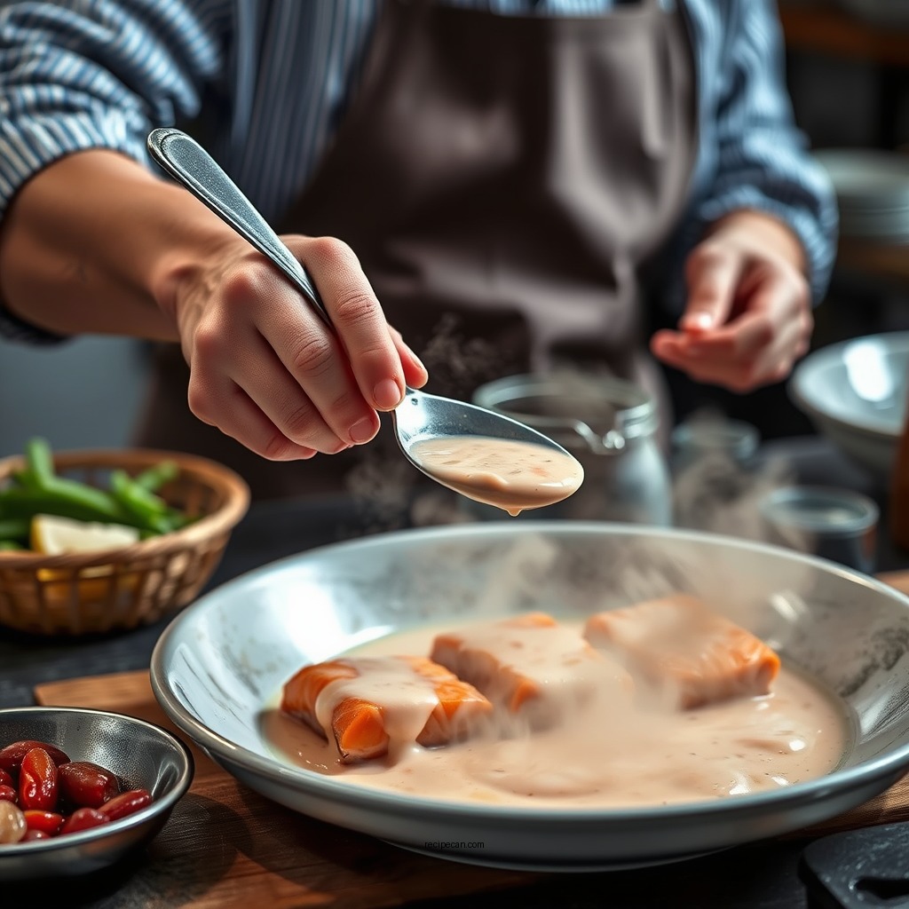 Step-by-Step Preparation - salmon sauce recipe