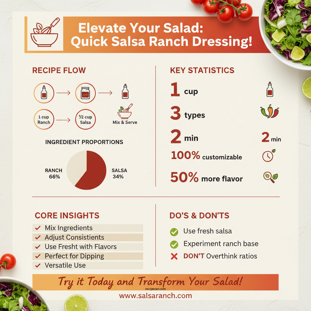 salsa ranch salad dressing recipe - Data Infographic and Statistics