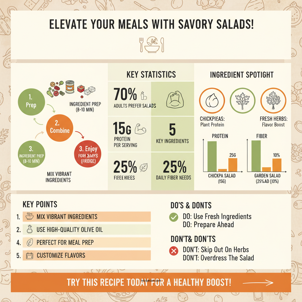 savory salad recipes - Data Infographic and Statistics