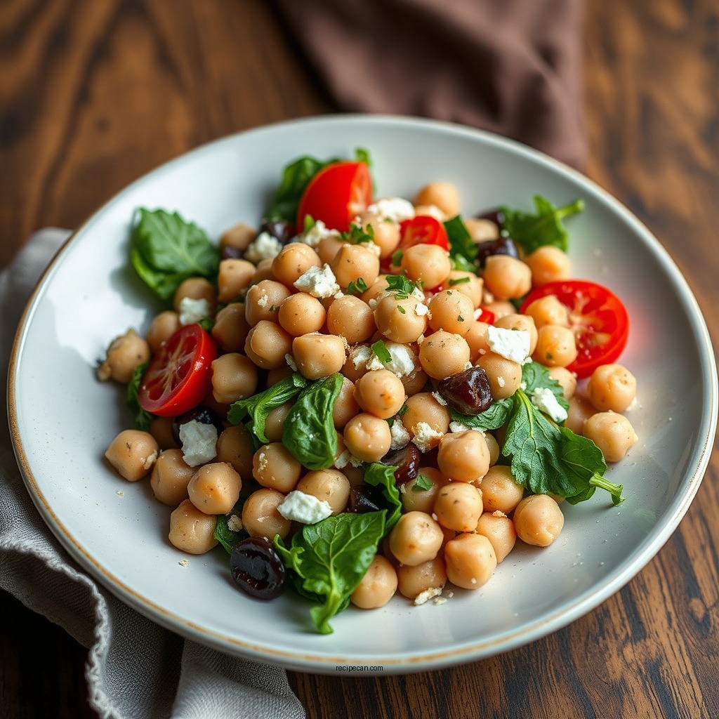 Mediterranean Chickpea Salad - savory salad recipes
