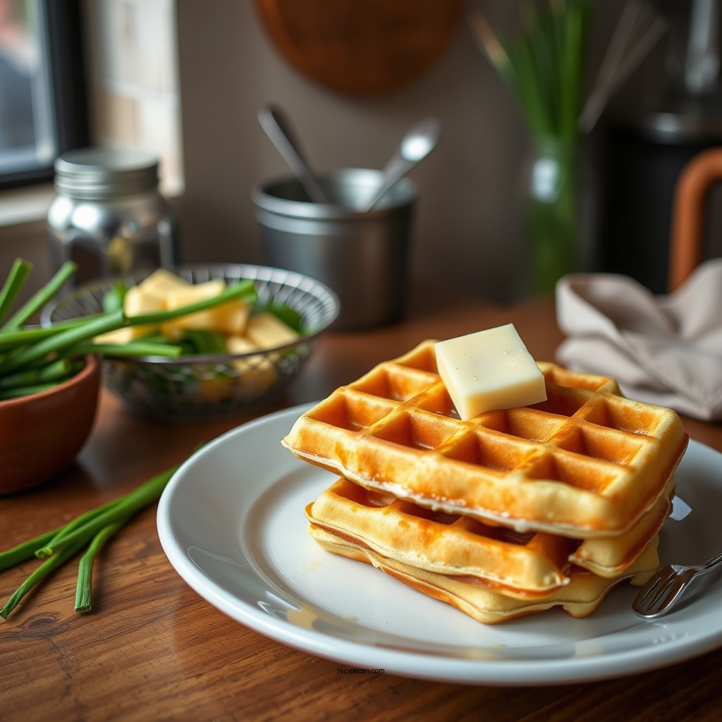 Classic Cheddar and Chive Waffles - savory waffles recipes